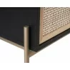 Sunpan Avida Chest in Gold and Black/Natural - Leg Close-up - Sunpan Avida Chest in Gold and Black/Natural - Leg Close-up