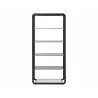Sunpan Ambretta Bookcase - Large in Black / Smoke Grey - Front - Sunpan Ambretta Bookcase - Large in Black / Smoke Grey - Front