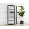 Sunpan Ambretta Bookcase - Large in Black / Smoke Grey - Lifestyle