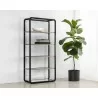 Sunpan Ambretta Bookcase - Large in Black / Smoke Grey - Lifestyle - Sunpan Ambretta Bookcase - Large in Black / Smoke Grey - Lifestyle