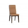 Cashel Dining Chair In Linea Wood Leather - Angled