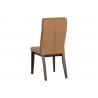 Cashel Dining Chair In Linea Wood Leather - Back Angle