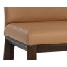 Cashel Dining Chair In Linea Wood Leather - Seat Close-up