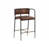 Sunpan Brenan Counter Stool in Bravo Cognac - Angled View