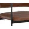 Sunpan Brenan Counter Stool in Bravo Cognac - Seat Close-up - Sunpan Brenan Counter Stool in Bravo Cognac - Seat Close-up