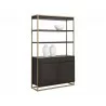 Sunpan Baldessara Bookcase - Angled with Decor - Sunpan Baldessara Bookcase - Angled with Decor
