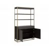 Sunpan Baldessara Bookcase - Angled with Opened Drawer - Sunpan Baldessara Bookcase - Angled with Opened Drawer