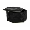 Sunpan Ashanti Storage Ottoman in Gold and Black - Top Cover Removed - Sunpan Ashanti Storage Ottoman in Gold and Black - Top Cover Removed
