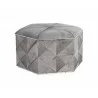 Sunpan Ashanti Storage Ottoman in Silver and Grey - Angled - Sunpan Ashanti Storage Ottoman in Silver and Grey - Angled