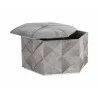 Sunpan Ashanti Storage Ottoman in Silver and Grey - Lid Cover - Sunpan Ashanti Storage Ottoman in Silver and Grey - Lid Cover