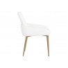 Sunpan Carlo Dining Armchair In Gold And Dillon Snow - Side