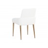 Sunpan Carlo Dining Armchair In Gold And Dillon Snow - Back Angle