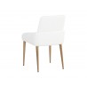 Sunpan Carlo Dining Armchair In Gold And Dillon Snow - Back Angle