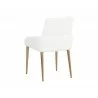 Sunpan Carlo Dining Armchair In Gold And Dillon Snow - Back Angle - Sunpan Carlo Dining Armchair In Gold And Dillon Snow - Back Angle