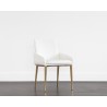 Sunpan Carlo Dining Armchair In Gold And Dillon Snow - Lifestyle