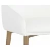 Sunpan Carlo Dining Armchair In Gold And Dillon Snow - Seat Close-up - Sunpan Carlo Dining Armchair In Gold And Dillon Snow - Seat Close-up