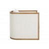 Sunpan Chloe Lounge Chair in Natural And Heather Ivory Tweed - Side