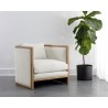 Sunpan Chloe Lounge Chair in Natural And Heather Ivory Tweed - Lifestyle