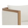 Sunpan Chloe Lounge Chair in Natural And Heather Ivory Tweed - Arm Close-up