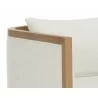 Sunpan Chloe Lounge Chair in Natural And Heather Ivory Tweed - Arm Close-up - Sunpan Chloe Lounge Chair in Natural And Heather Ivory Tweed - Arm Close-up