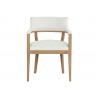 Sunpan Brylea Dining Armchair - Natural - Heather Ivory Tweed - Front