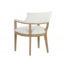 Sunpan Brylea Dining Armchair - Natural - Heather Ivory Tweed - Back Angle