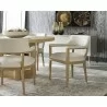 Sunpan Brylea Dining Armchair - Natural - Heather Ivory Tweed - Lifestyle - Sunpan Brylea Dining Armchair - Natural - Heather Ivory Tweed - Lifestyle