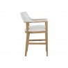 Sunpan Brylea Counter Stool in Natural and Heather Ivory Tweed - Side