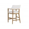 Sunpan Brylea Counter Stool in Natural and Heather Ivory Tweed - Back Angled