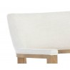 Sunpan Brylea Counter Stool in Natural and Heather Ivory Tweed - Seat Back Close-up