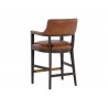 Sunpan Brylea Counter Stool in Brown And Shalimar Tobacco Leather - Back Angled