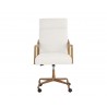 Sunpan Collin Office Chair In Natural And Heather Ivory Tweed - Front