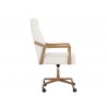 Sunpan Collin Office Chair In Natural And Heather Ivory Tweed - Side
