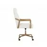 Sunpan Collin Office Chair In Natural And Heather Ivory Tweed - Side - Sunpan Collin Office Chair In Natural And Heather Ivory Tweed - Side