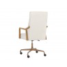 Sunpan Collin Office Chair In Natural And Heather Ivory Tweed - Back Angle