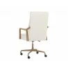 Sunpan Collin Office Chair In Natural And Heather Ivory Tweed - Back Angle - Sunpan Collin Office Chair In Natural And Heather Ivory Tweed - Back Angle