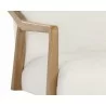 Sunpan Collin Office Chair In Natural And Heather Ivory Tweed - Arm Close-up - Sunpan Collin Office Chair In Natural And Heather Ivory Tweed - Arm Close-up