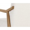 Sunpan Collin Office Chair In Natural And Heather Ivory Tweed - Seat Back Close-up