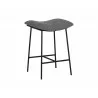 Sunpan Buca Backless Counter Stool in Belfast Koala Grey - Angled - Sunpan Buca Backless Counter Stool in Belfast Koala Grey - Angled
