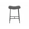 Sunpan Buca Backless Counter Stool in Belfast Koala Grey - Side - Sunpan Buca Backless Counter Stool in Belfast Koala Grey - Side