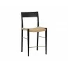 Sunpan Bondi Counter Stool in Black - Front Side Angle - Sunpan Bondi Counter Stool in Black - Front Side Angle