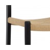 Sunpan Bondi Counter Stool in Black - Seat Closeup Angle