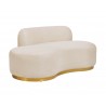 Sunpan Cassey Bench in Casablanca Cloud - Angled