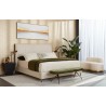 Sunpan Cassey Bench in Casablanca Cloud - Lifestyle