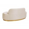 Sunpan Cassey Bench in Casablanca Cloud - Back Angle