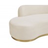 Sunpan Cassey Bench in Casablanca Cloud - Seat Close-up