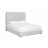  Sunpan Davina Bed in Ernst Silverstone - Queen - Front Side Angle -  Sunpan Davina Bed in Ernst Silverstone - Queen - Front Side Angle