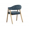 Sunpan Burgos Dining Armchair in Nono Petrol - Back Angle