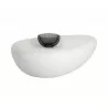Sunpan Corvo Coffee Table in White - Front Side Angle with Decor - Sunpan Corvo Coffee Table in White - Front Side Angle with Decor