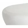 Sunpan Corvo Coffee Table in White - Edge Close-up - Sunpan Corvo Coffee Table in White - Edge Close-up